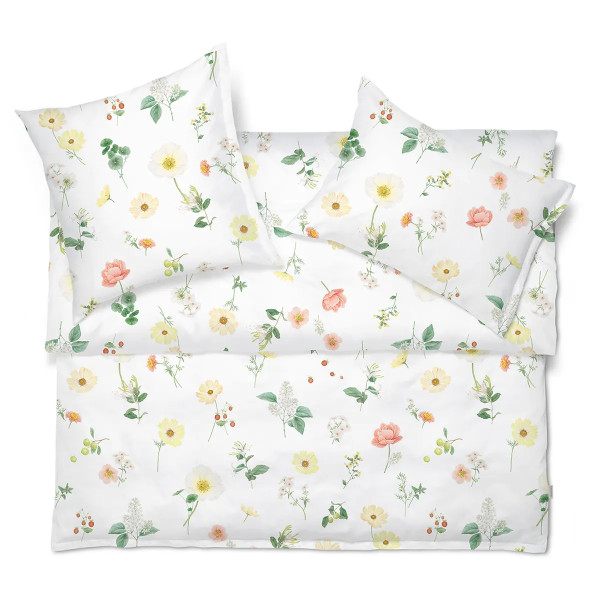 Schlossberg Satin oder Jersey Wäsche Zinnia 135x200cm mit 80x80cm