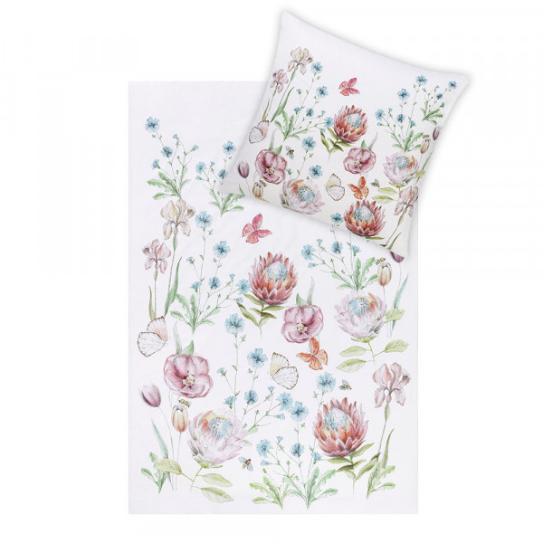 Estella Bio Mako-Satin Bettwäsche Josefa 135x200cm, 80x80cm
