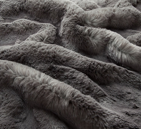 DECKENKUNST Hermelin grau, Rückseite Velvet grau, 150x200cm-Copy